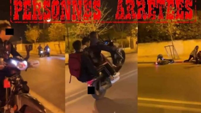 الرباط// أشخاص يقتحمون نقطة للمراقبة الأمنية وهم على مثن دراجة نارية في قبضة الامن