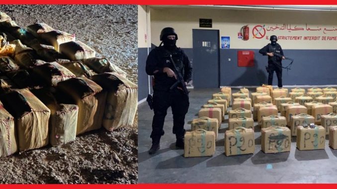 العيون.. حجز حوالي طنين من مخدر الشيرا وتوقيف شخص يشتبه في ارتباطه بشبكة إجرامية تنشط في التهريب الدولي للمخدرات والمؤثرات العقلية (بلاغ DGSN)