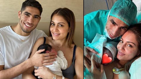 أشرف حكيمي يرزق بمولوده الثاني