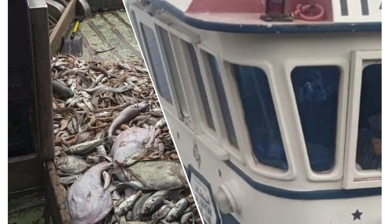 مركب الصيد بالجر “المطاف” ينتشل هيكلا عظميا بملابس بحار قبالة أعالي مياه تيفنيت