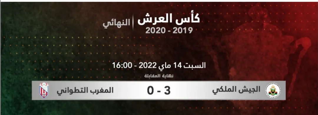 الجيش الملكي يتوج بطلا لكأس العرش للمرة 12 في تاريخه