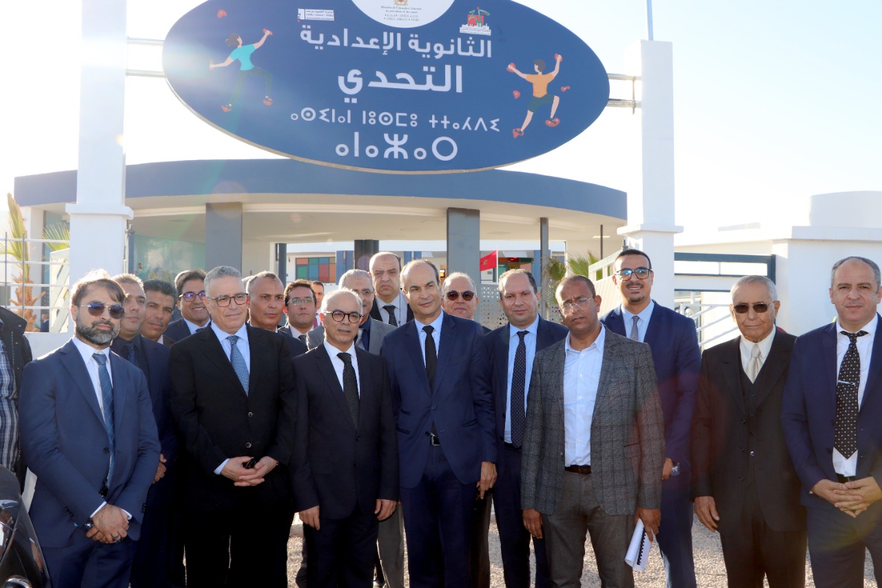 زيارة السيد وزير التربية الوطنية والتعليم الأولي والرياضة للثانوية الإعدادية التحدي بالمديرية الإقليمية ببرشيد