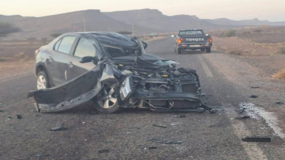 قتيل وجريح في حادث اصطدام قوي بين سيارتين ضواحي تنغير