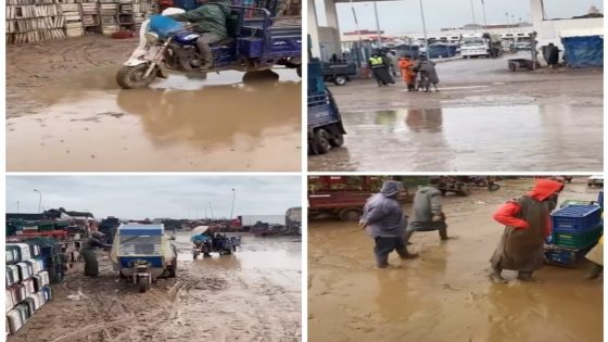 حالة كارثية بسوق الجملة بإنزكان بعد التساقطات المطرية الأخيرة