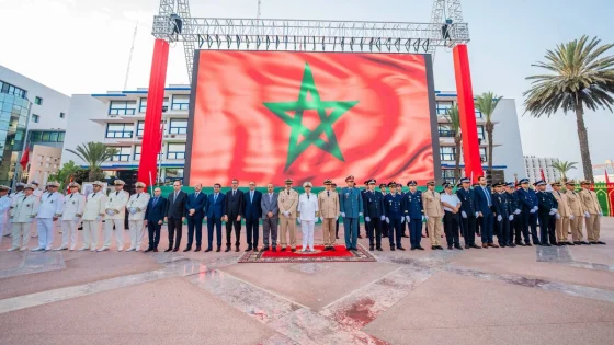والي جهة سوس ماسة يترأس مراسم تحية العلم بأكادير احتفاءً بالذكرى الـ27 لعيد العرش المجيد