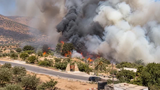 أقصري.. حريق مهول يلتهم واحة النخيل ويهدد منازل السكان